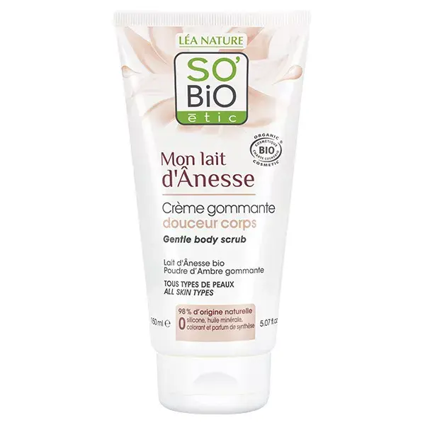 Creme Esfoliante Corporal Suave com Leite de Burra Orgânico So'Bio Étic 200ml