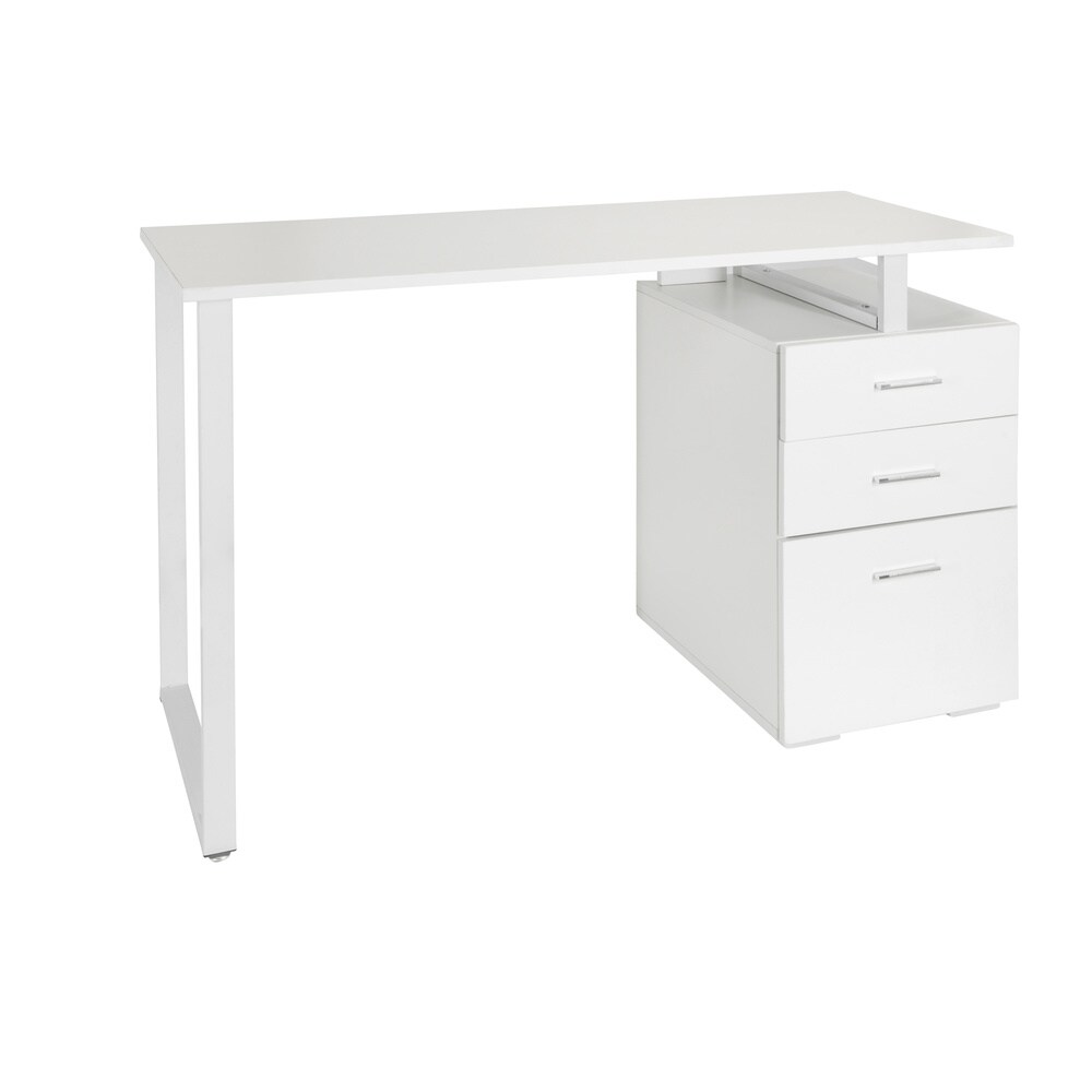 Schreibtisch EASY WORK V Melaminharzbeschichtete Spanplatte, Gestell pulverbeschichteter Stahl hjh OFFICE