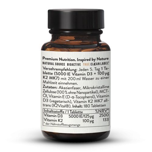 Sunday Natural Products  VITAMIN D3 + K2 MK7 all-trans 5.000IE + 100 µgHOCHDOSIERT