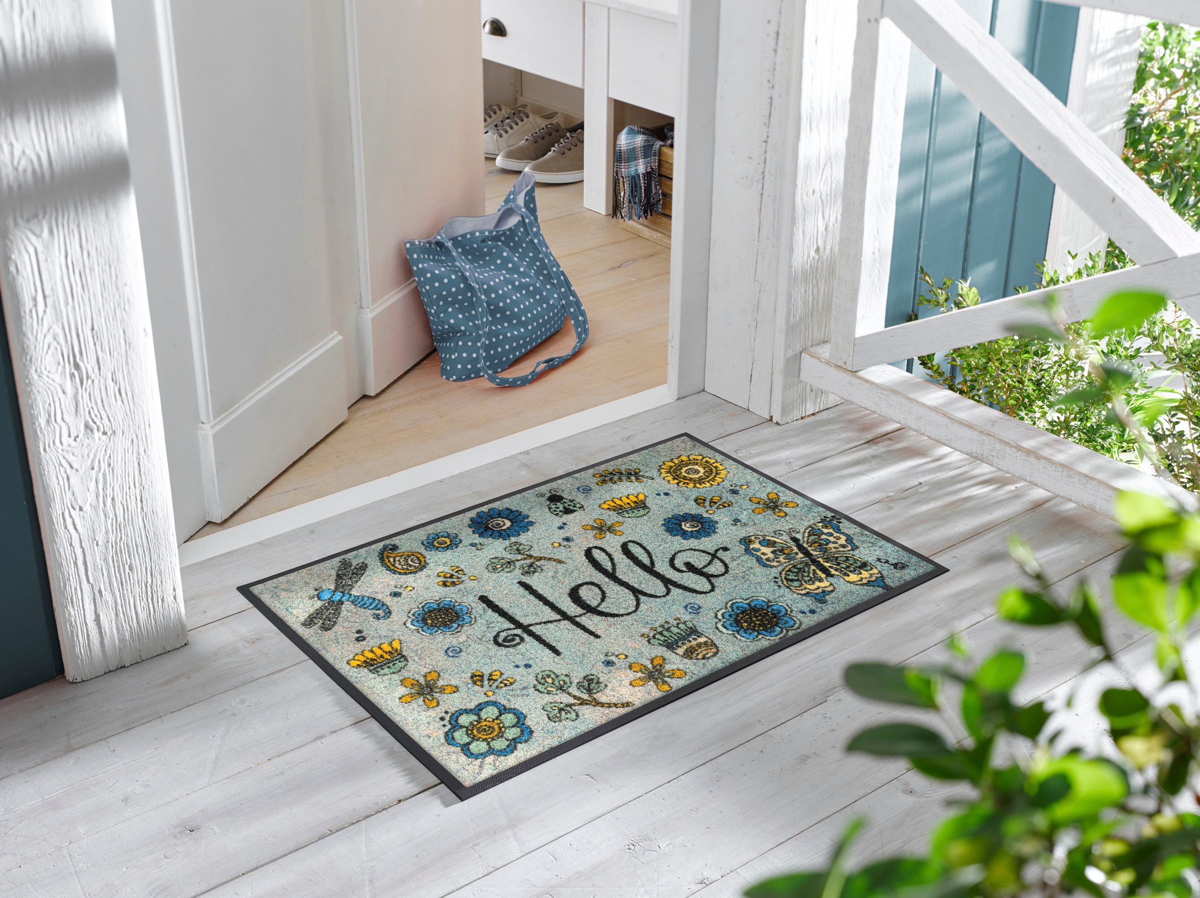 wash+dry by Kleen-Tex Fussmatte »Hello Flowers« rechteckig