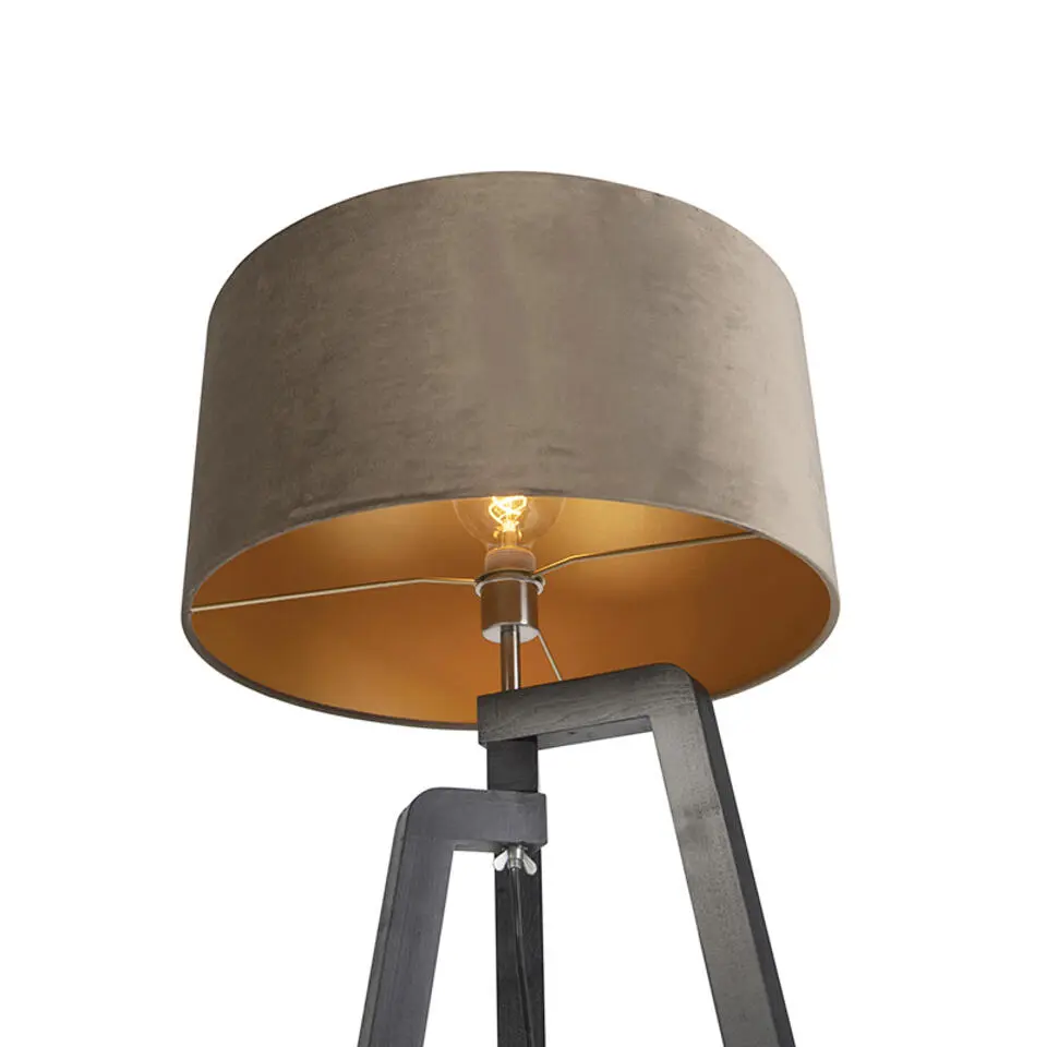 Qazqa vloerlampen puros taupe e27