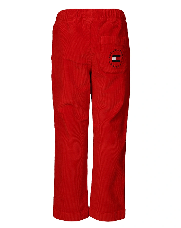 Cord-Hose PULL ON in deep crimson