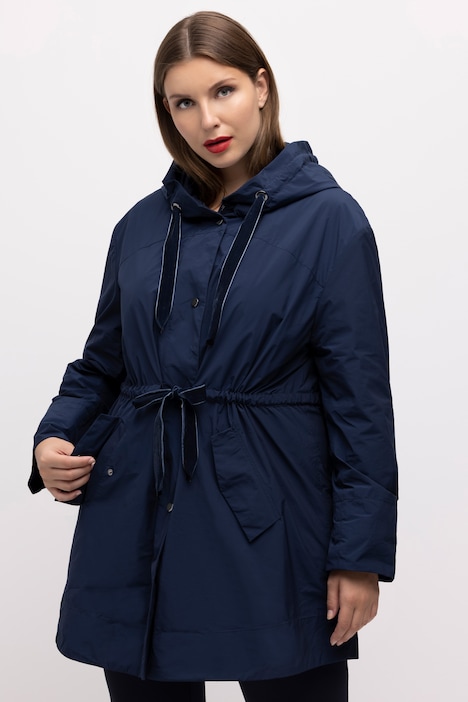 Jacke, Futter herausnehmbar, A-Linie, Kapuze