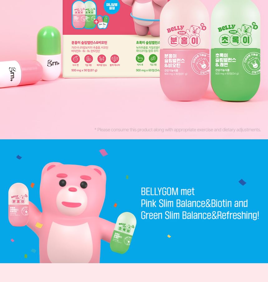 grn+ - Roze & Groene Slim Balance Set Bellygom Edition