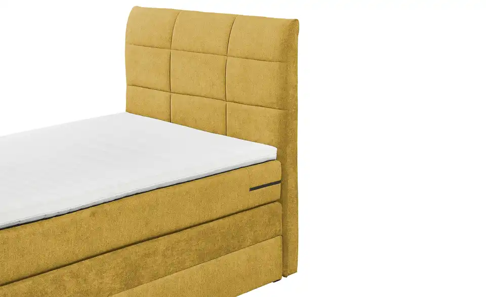 Boxspringbett Kuba 3 Senfgelb 120 cm