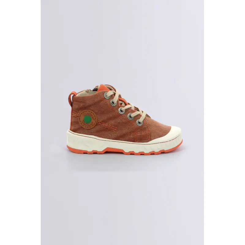 KICKRUP CAMEL ORANGE SNEAKERS HAUTES Textile Garçon
