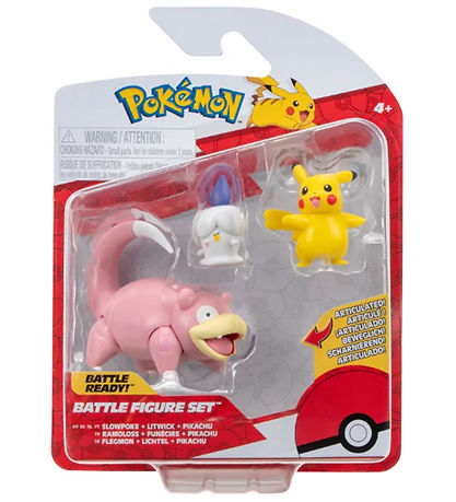 Pok?mon Figurer - 3-pak - Battle Figure - Pikachu/Slowpoke/Litwi