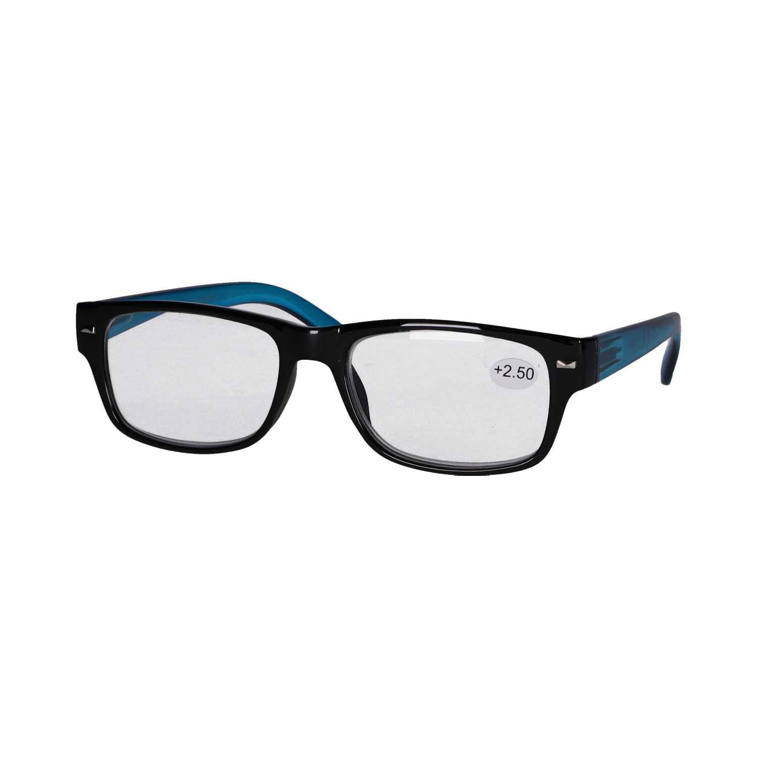 Star Optic Lesehilfe MD2 aus Kunststoff +2,5 Dioptrien schwarz/blau