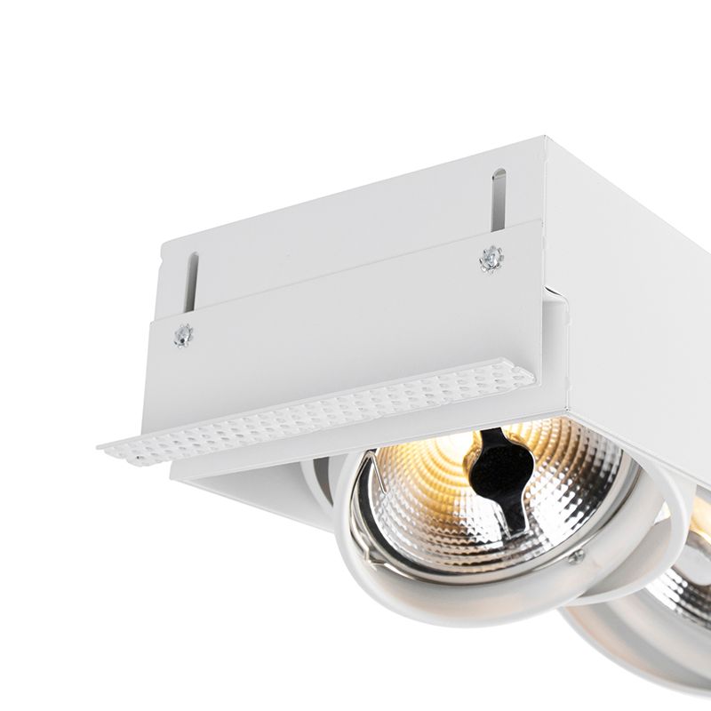 Inbouwspot wit  AR111 trimless 3-lichts - Oneon
