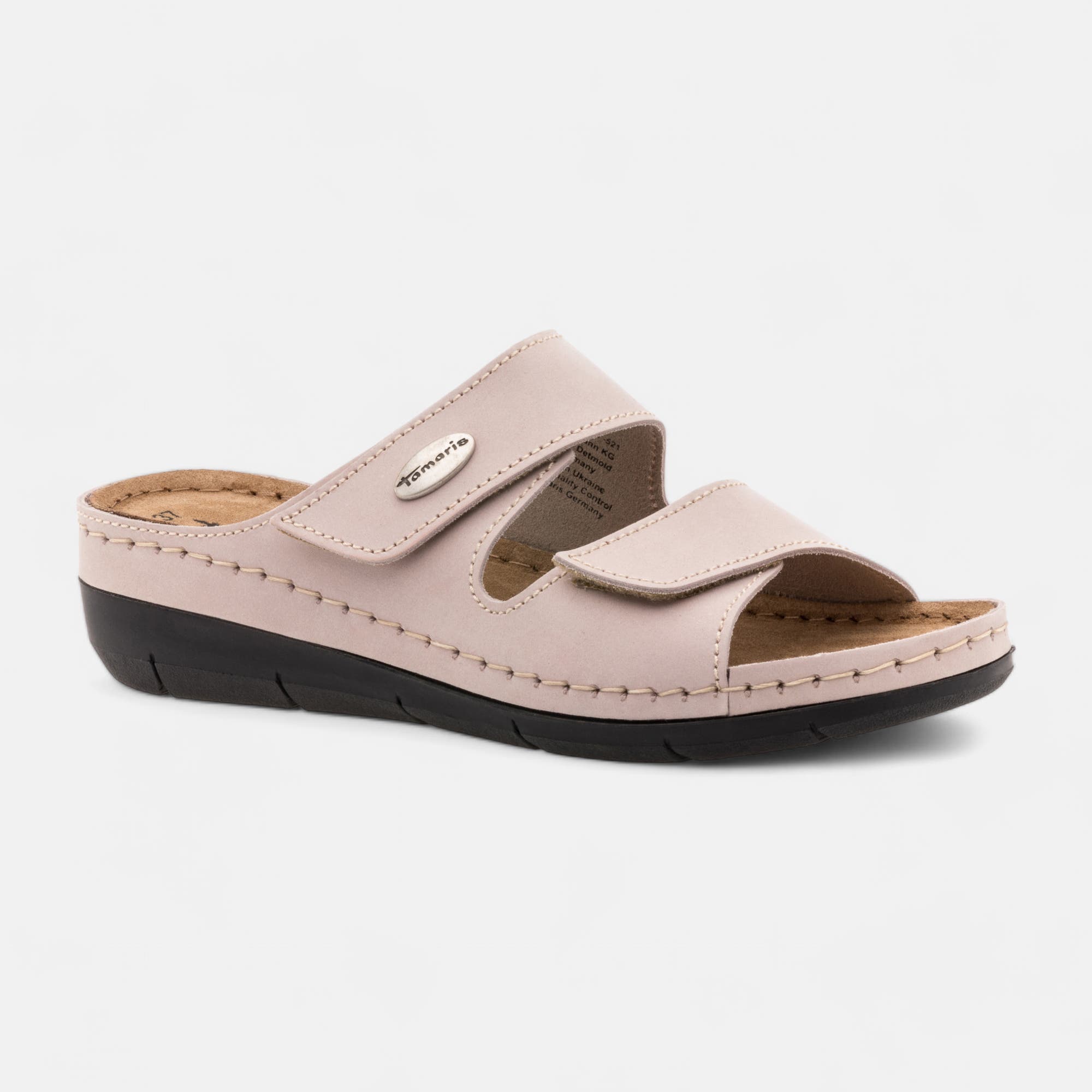 Chaussures confort paramédical Femme en cuir rose