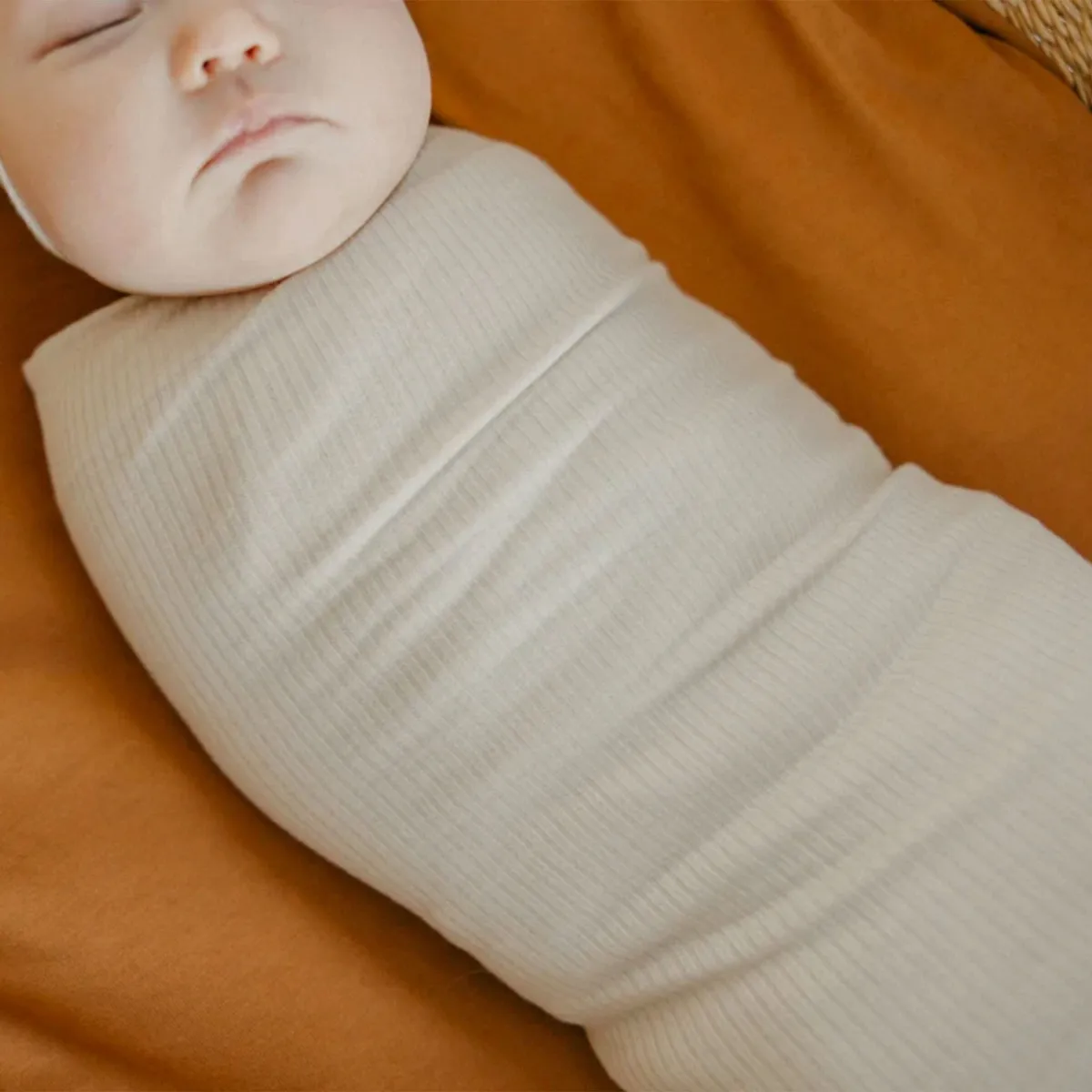 Copper Pearl Couverture Côtelé Uni - Beige