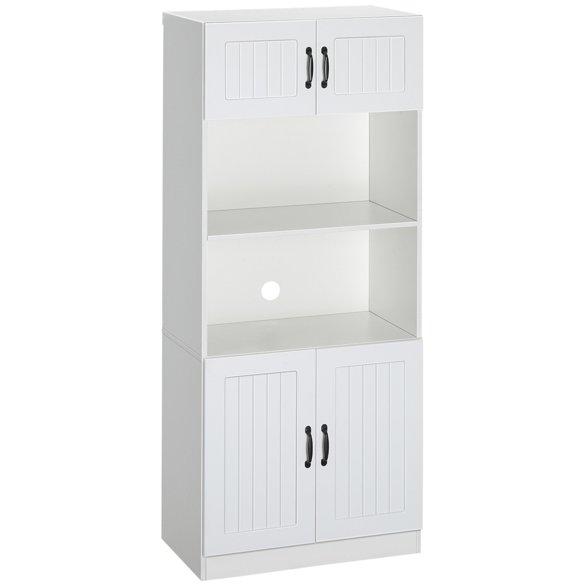 HOMCOM Küchenschrank mit 5 Ebenen weiß 70L x 40B x 170H cm
