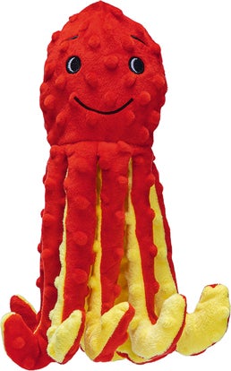Beeztees hondenspeelgoed knuffel octopus Amy rood 8,5 x 7,5 x 25 cm