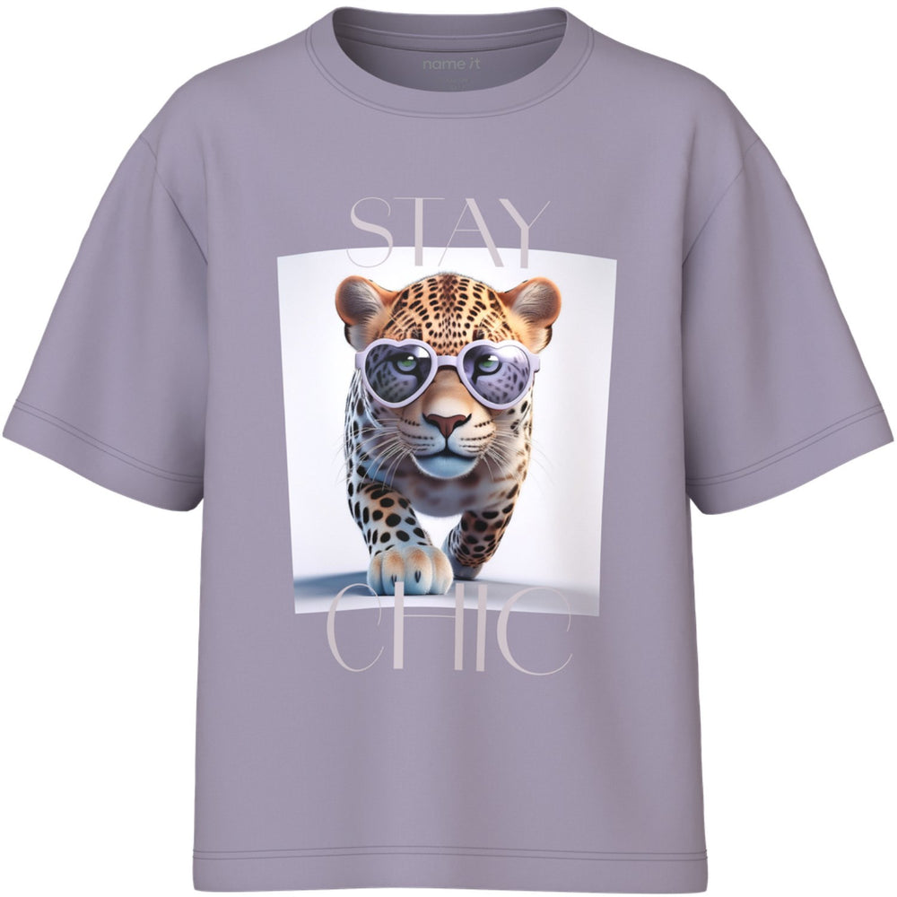 Køb Name It Lavender Gray Stay Chic Nkfvotea Ss Nreg Top
