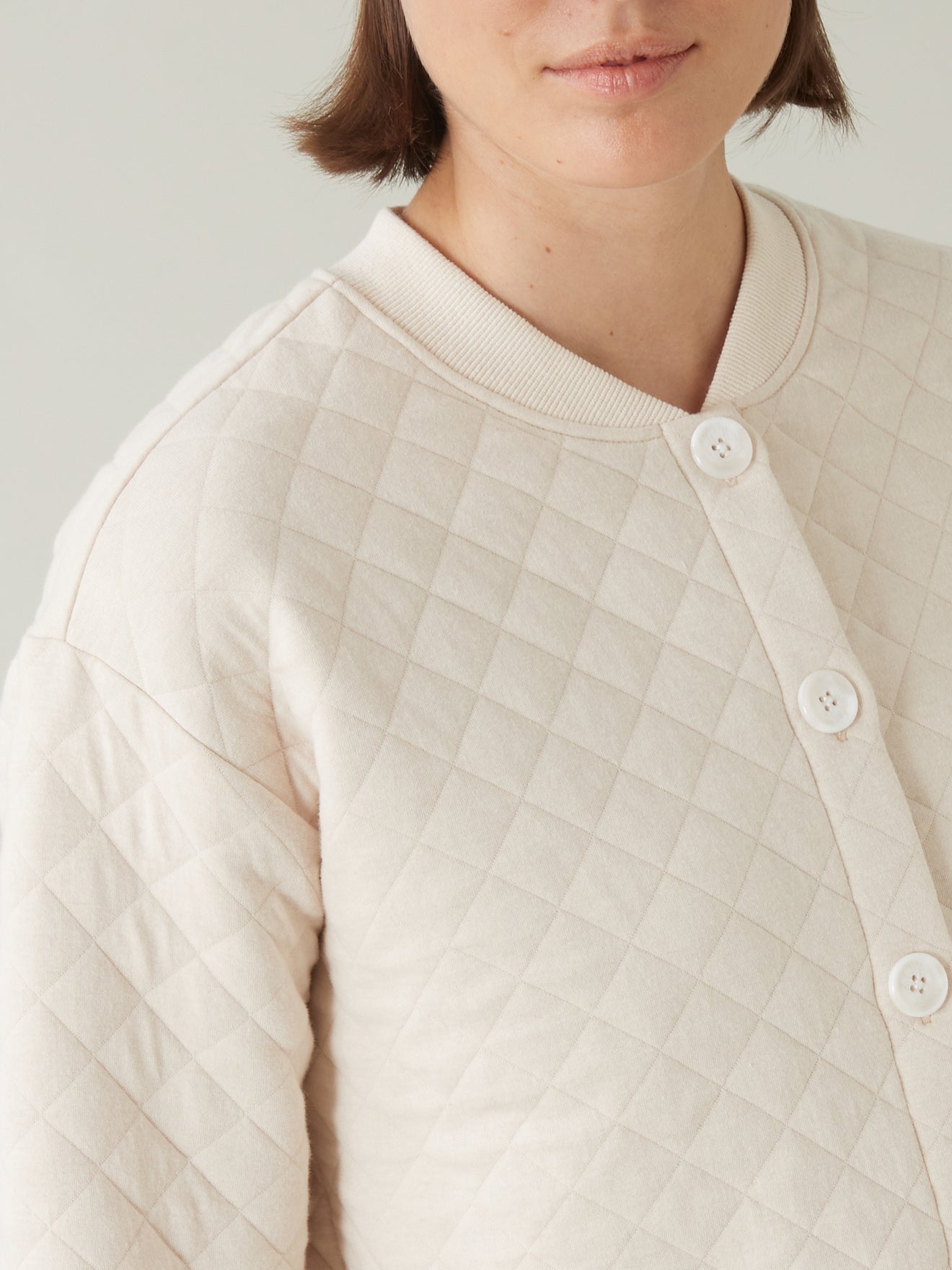 Veste cardigan effet matelassé femme
