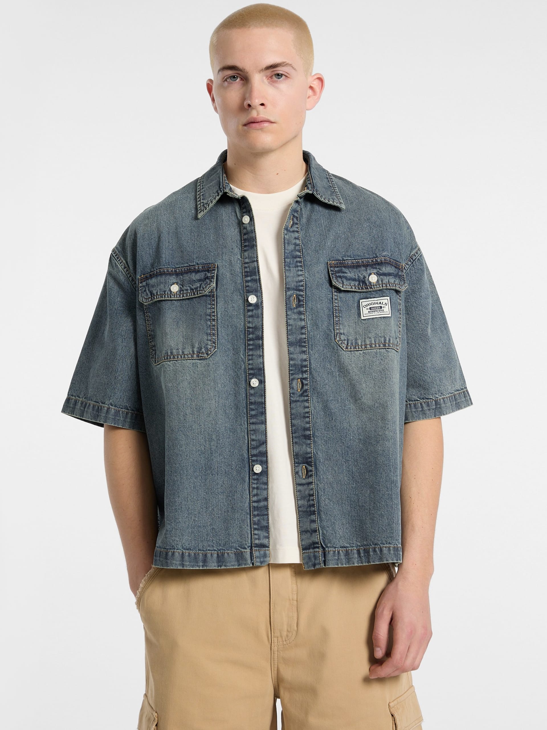 Camisa jeans boxy da GUESS Originals
