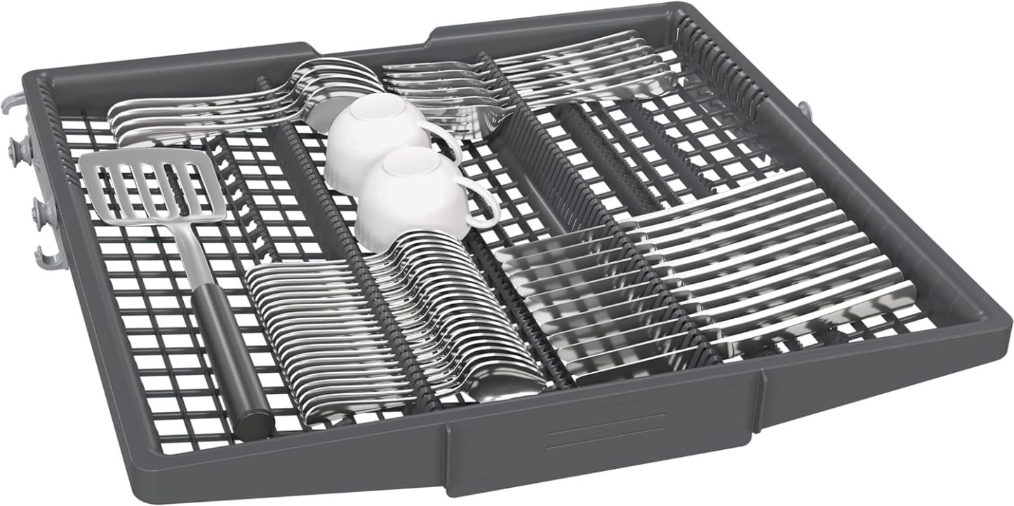 Siemens SX95EX12CE, iQ500 Smarter Geschirrspüler, Vollintegrierte Spülmaschine, 60 cm, Made in Germany, XXL, Besteckschublade, Extra leise, varioSpeed,autoOpen dry, glassZone, varioScharnier