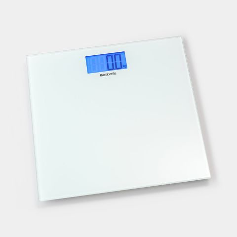 Digitale personenweegschaal op batterijen, glas - White