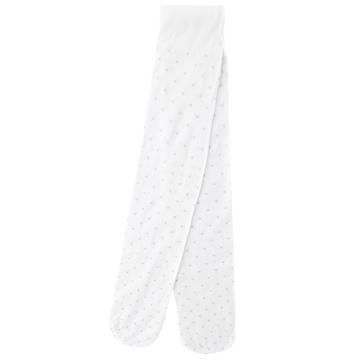 Topolino 2 Mädchen Strumpfhosen mit Glitzer weiss / rosa