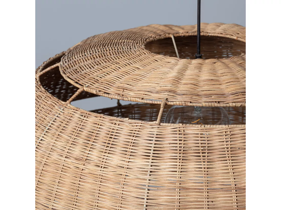 Suspension Rotin pour Extérieure Oblate Bulang Ø800 mm ILUZZIA