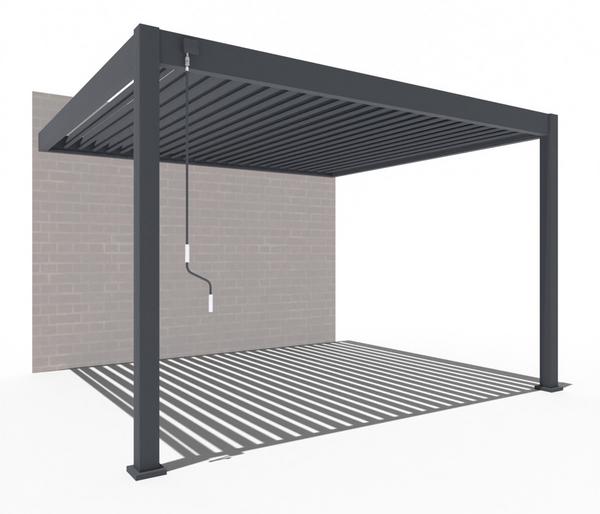Weide Deluxe Wandpergola 3,6x4 Voll-Alu, ca.