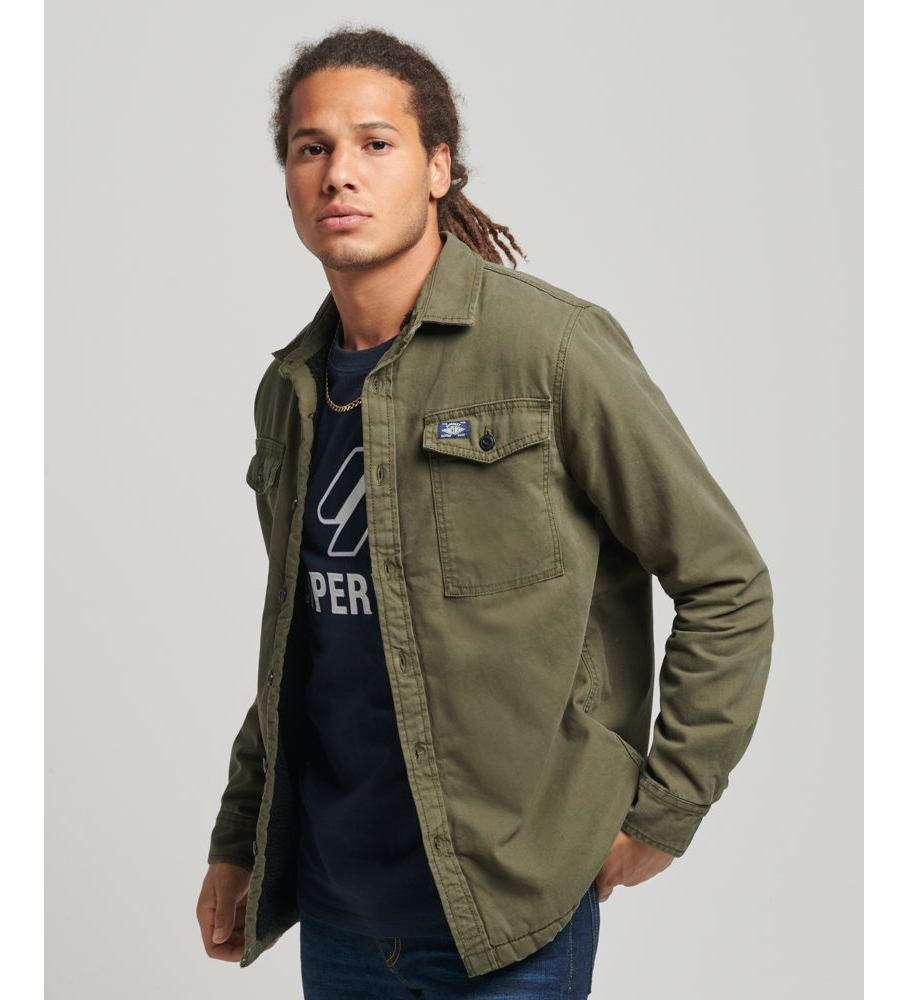 Sobretudo Superdry Miller Verde com Forro Sherpa