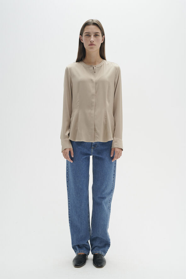 InWear LikoIW Shirt Premium - 93% Silk Cobblestone