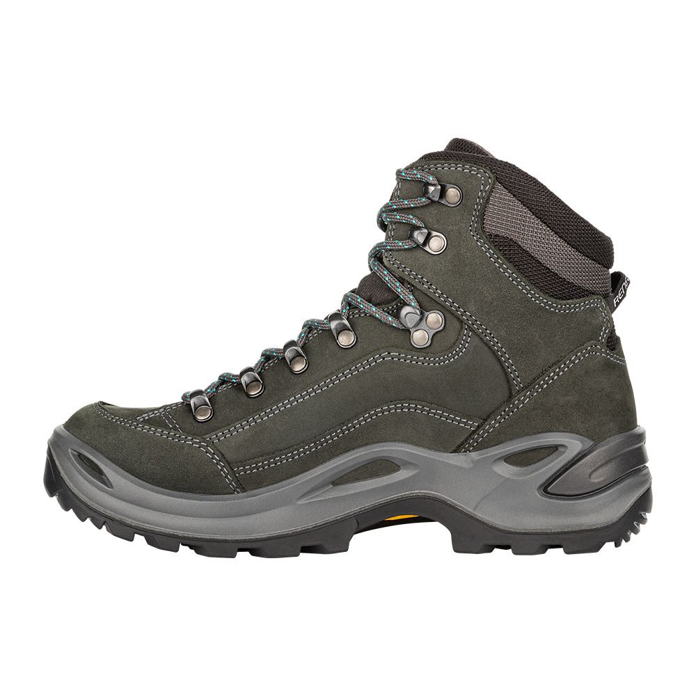 Lowa RENEGADE GTX MID - Chaussures randonné Femme asphalt/turquoise