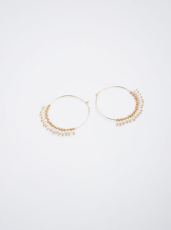 Brincos de argola dourados - Dourado