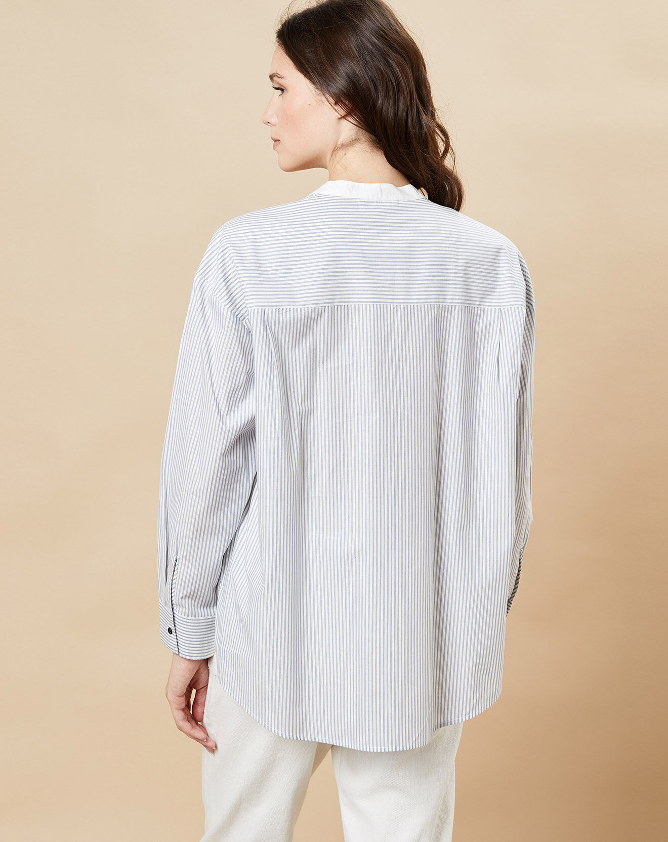 Harris Wilson Blouse Sheila rayé bleuet
