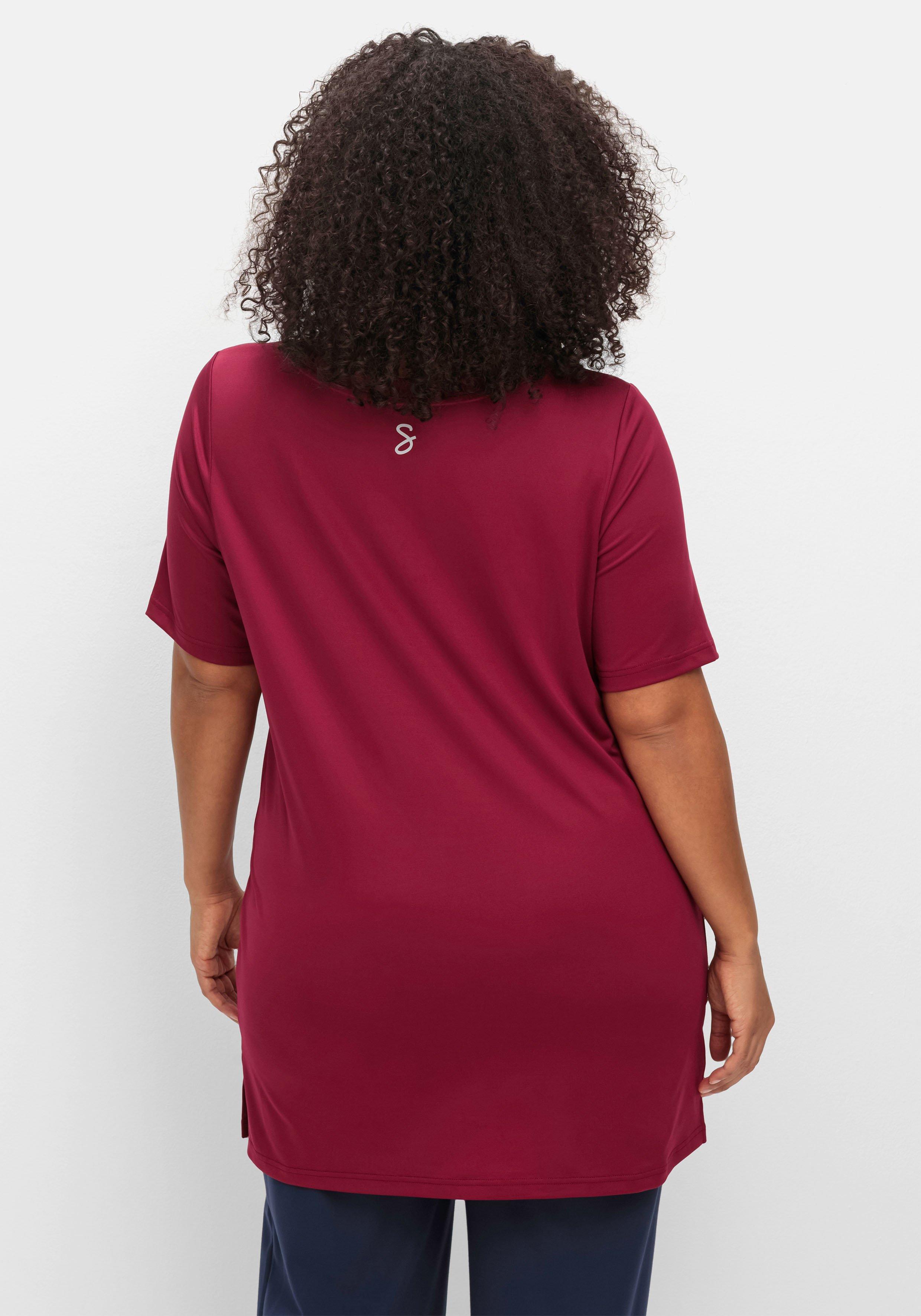 Funktionsshirt mit Rundhalsausschnitt, in Longform