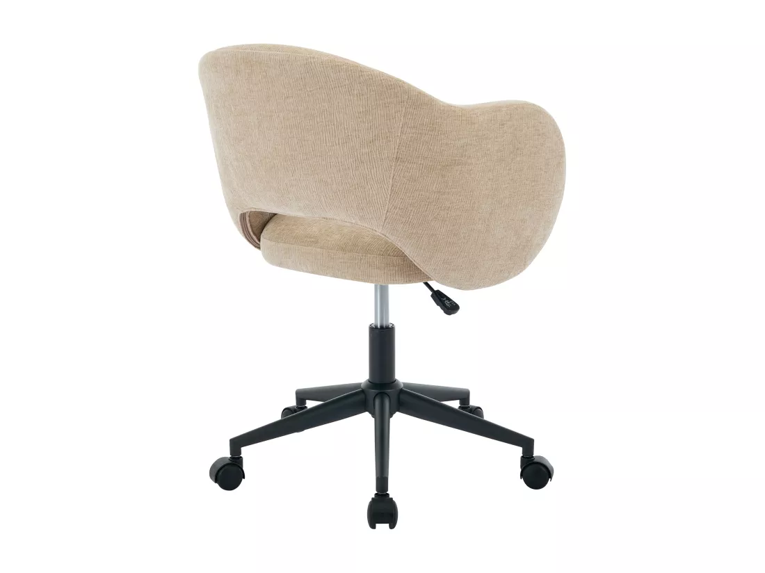 Chaise de bureau - Tissu texturé - Beige - ACACILIO