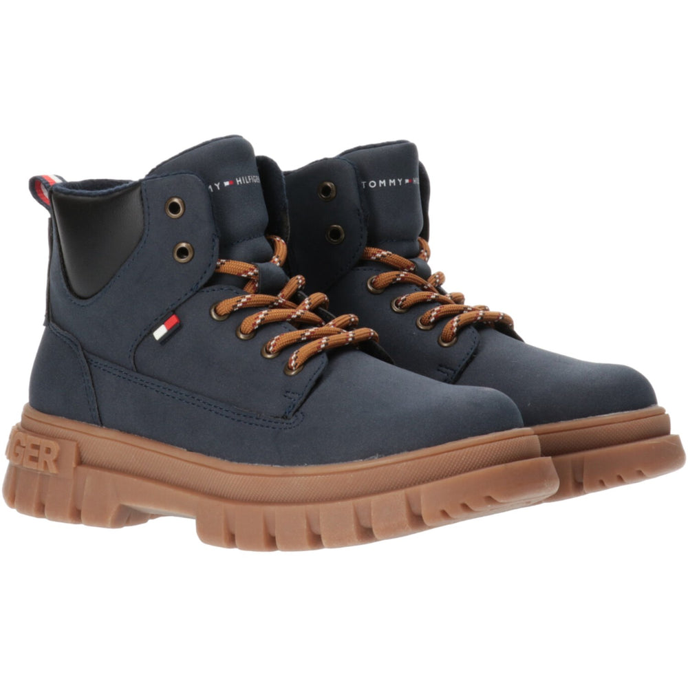 Køb Tommy Hilfiger Blue Lace-Up Støvle