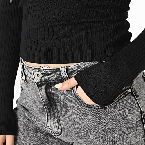 Pull Femme Col Roulé Karol Noir