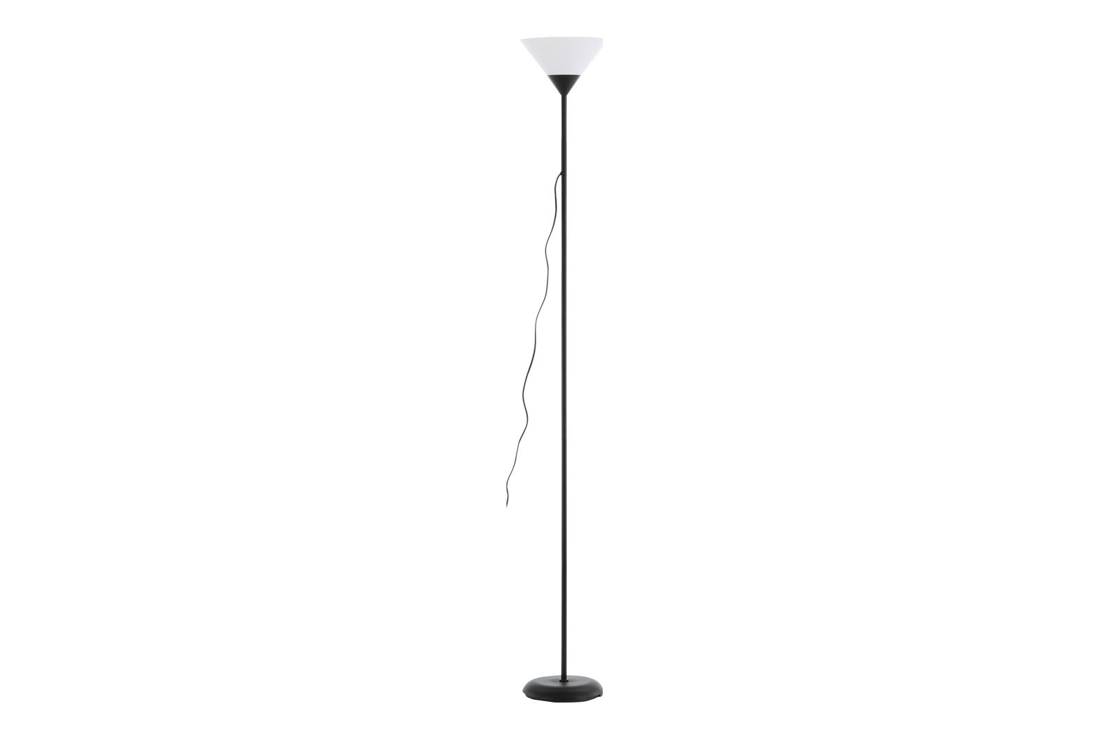 Batang gulvlampe Sort, hvit skjerm