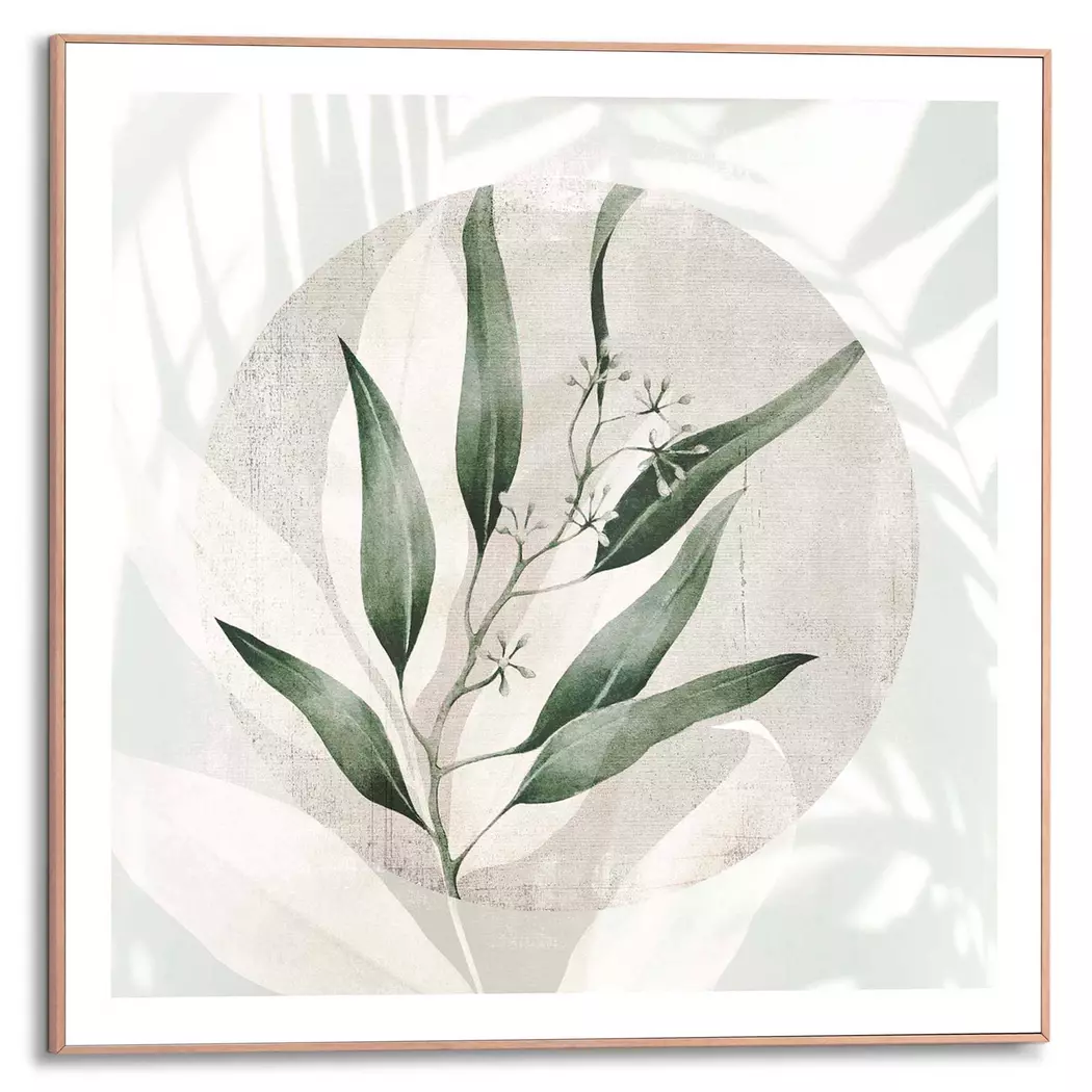 Wandbild 50 x 50 cm Illustrated Leafs