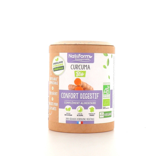 Nat & Form curcuma bio confort digestif - Complément alimentaire