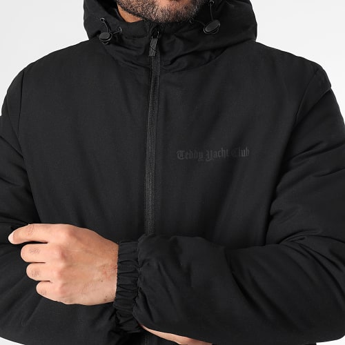 Parka Capuche Logo Noir Noir