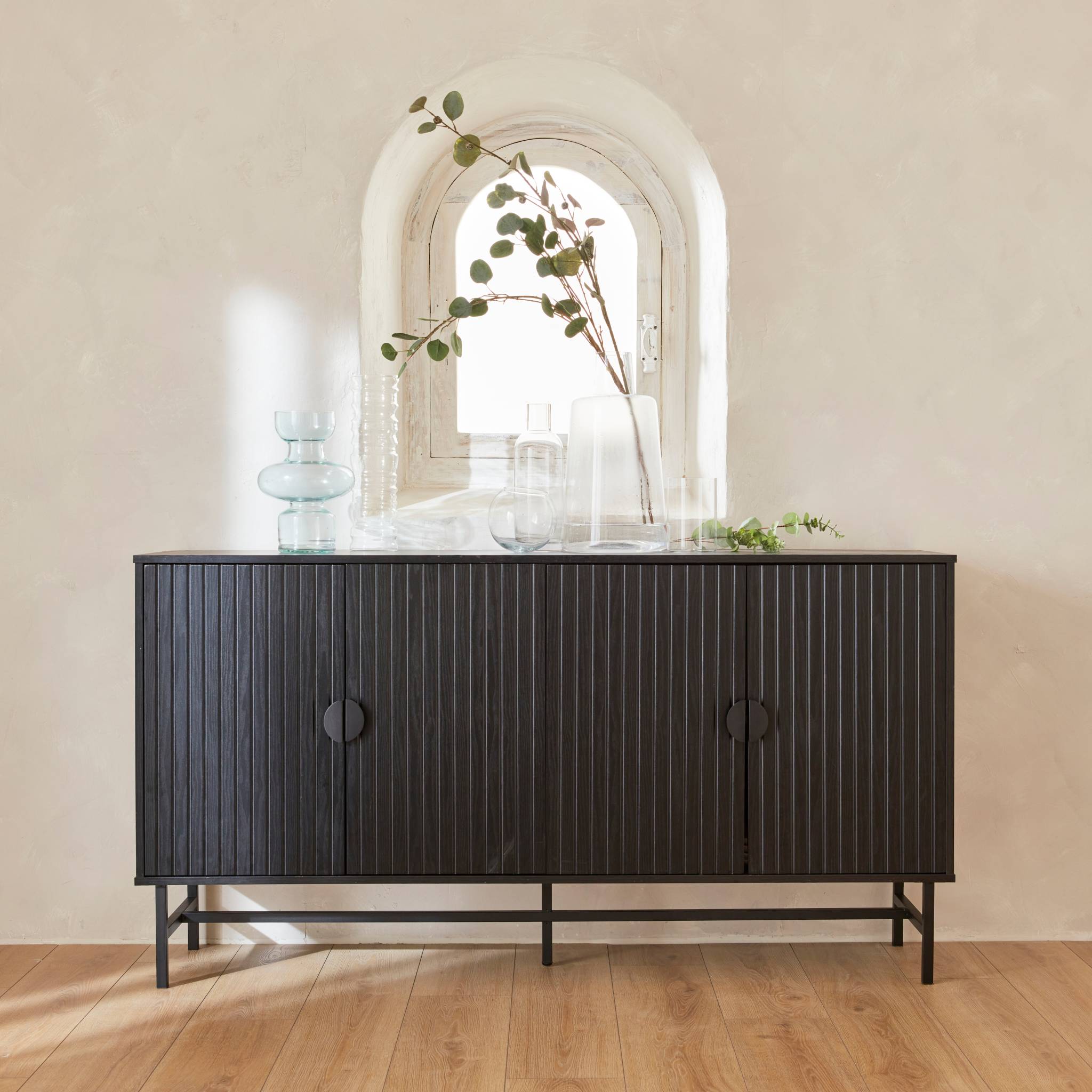 sweeek - Dressoir, L 157,5 x B 39 x H 83cm