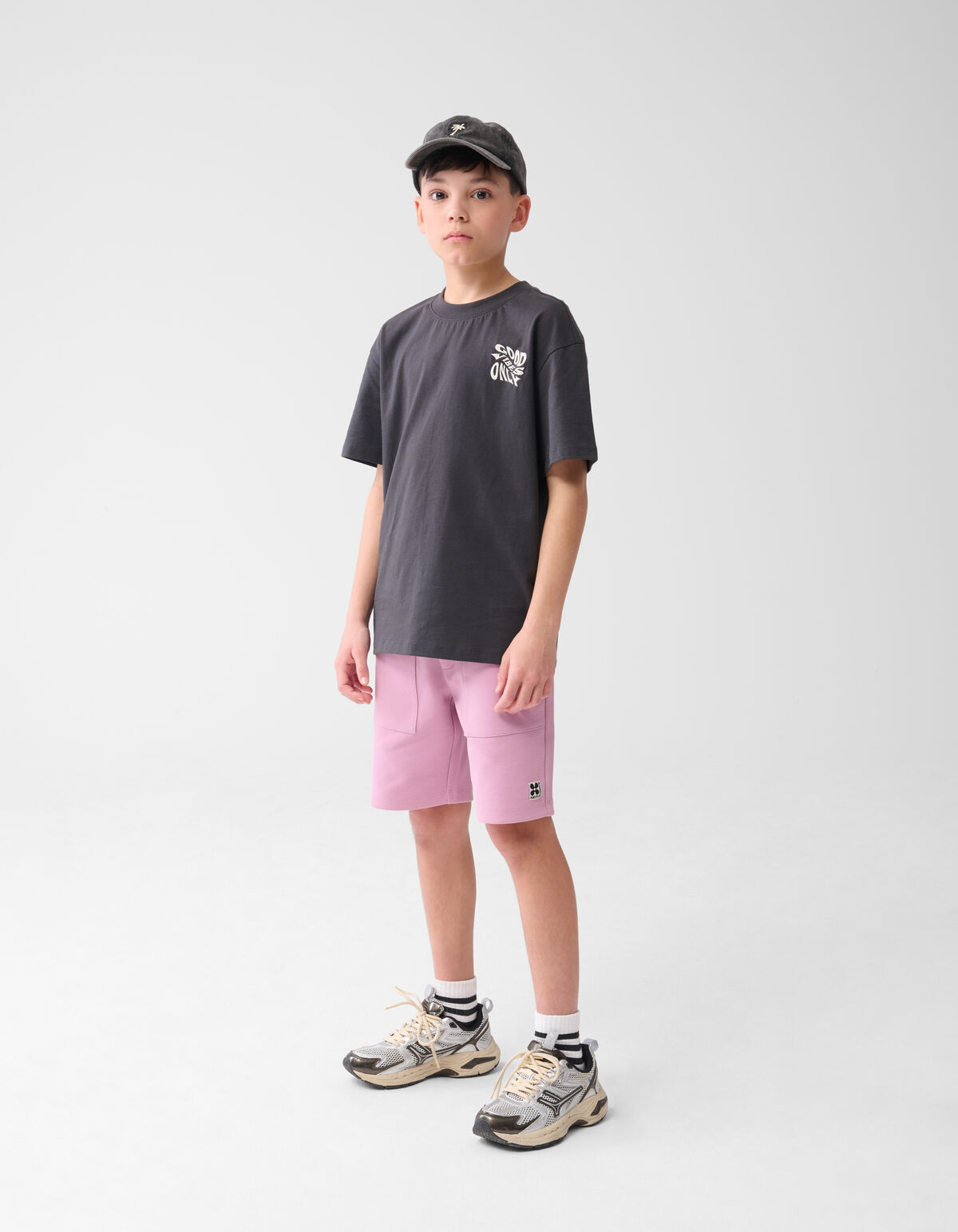 Pique Label Short Roze