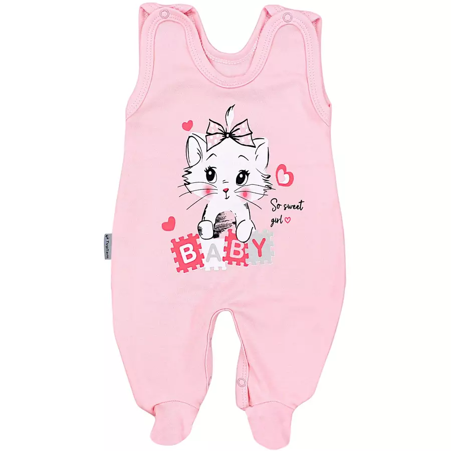 TupTam Baby Strampler mit Aufdruck Spruch 5er Pack rosa