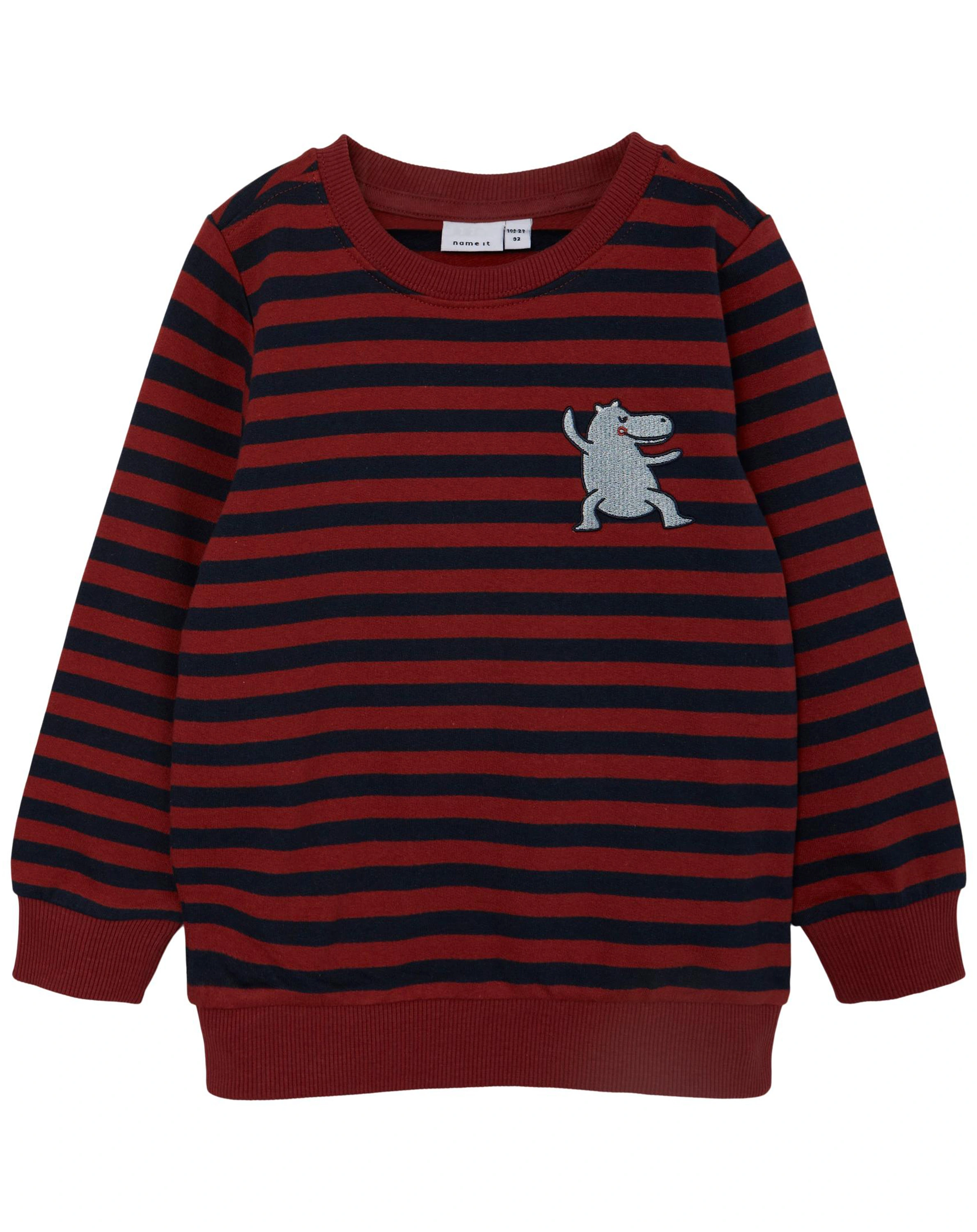 Sweatshirt NMMRANANHIPPO gestreift in rosewood