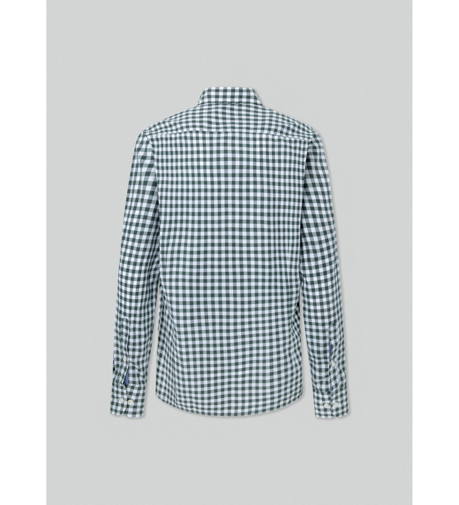 Camisa Hackett Fine Ginham Verde