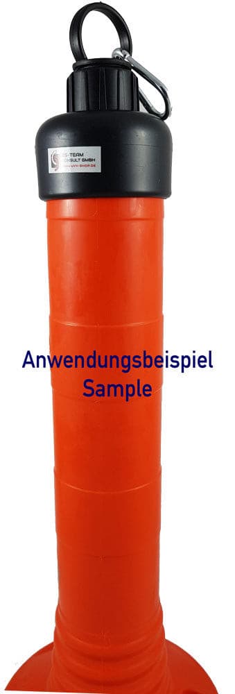 Dop voor oogbout voor flexibele afzetpalen/kettingpalen zonder schroefdraad, witte dop