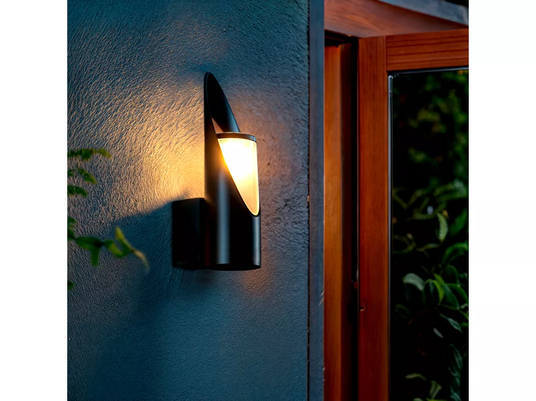 Applique Murale Extérieure Aluminium Oblong Noir