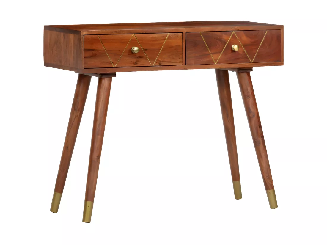 Table console 90x35x76 Bois d'acacia massif 2