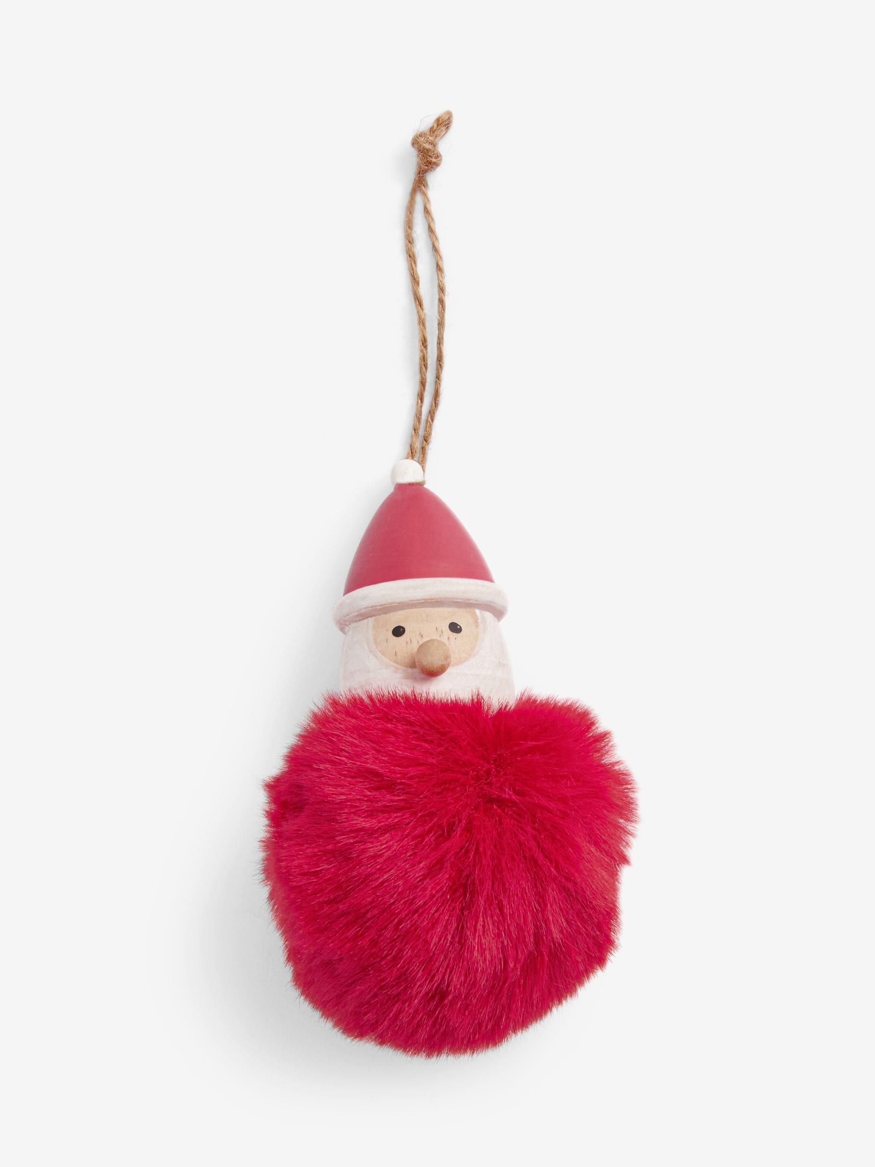 Kerstbal met pompon en figuurtje