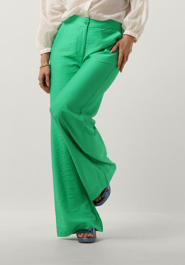 POM AMSTERDAM groene pom amsterdam wijde broek lush green pants