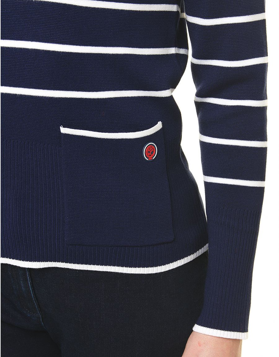 Pull marinière marine