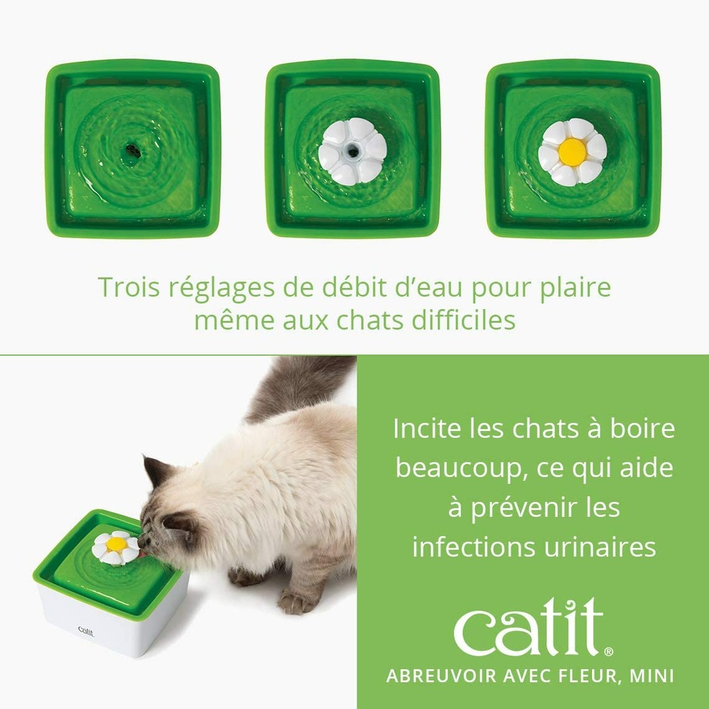 Cat it mini bebedero flor 1,5 lts